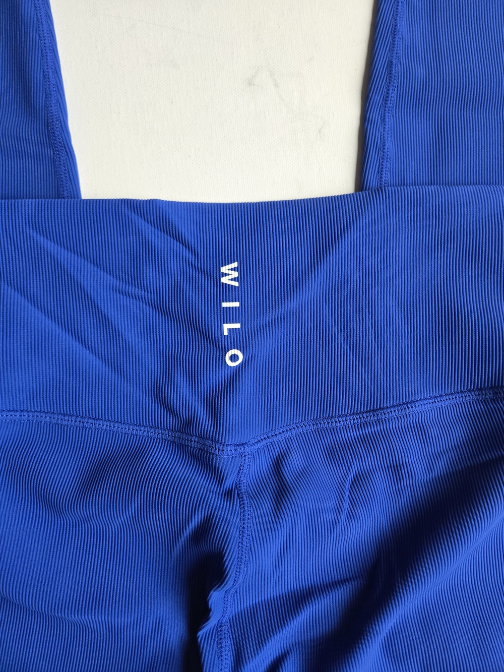 NWOT- Wilo The Label High-Waist Ribbed Leggings in Electric Blue Women's Size M - Picture 7 of 9